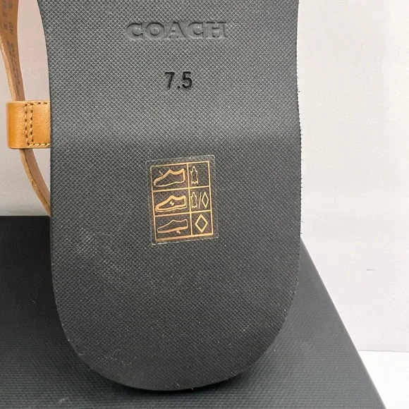 COACH SANDALS, “GRACEY LEATHER “PENNY” COLOR, WOMENS SIZE 7.5-B, EUR 38-B - Picture 16 of 16